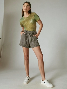 Flexible Movement Cut Stay Cool Lucky Brand Womens Paperbag Shorts