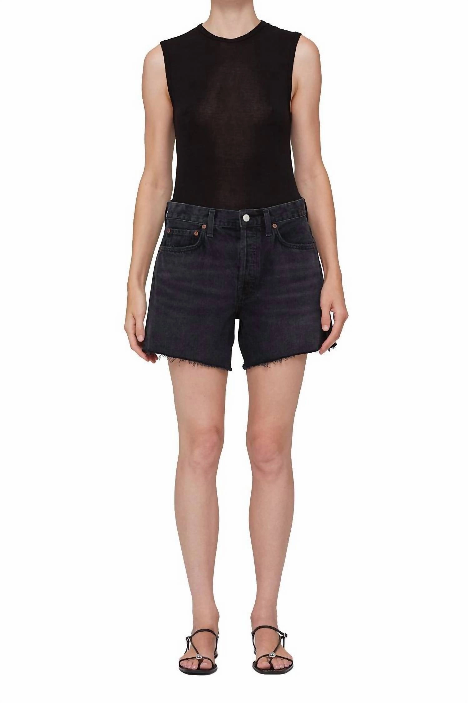 Non Cling Material Reinforced Gusset Parker Long Short In Fright