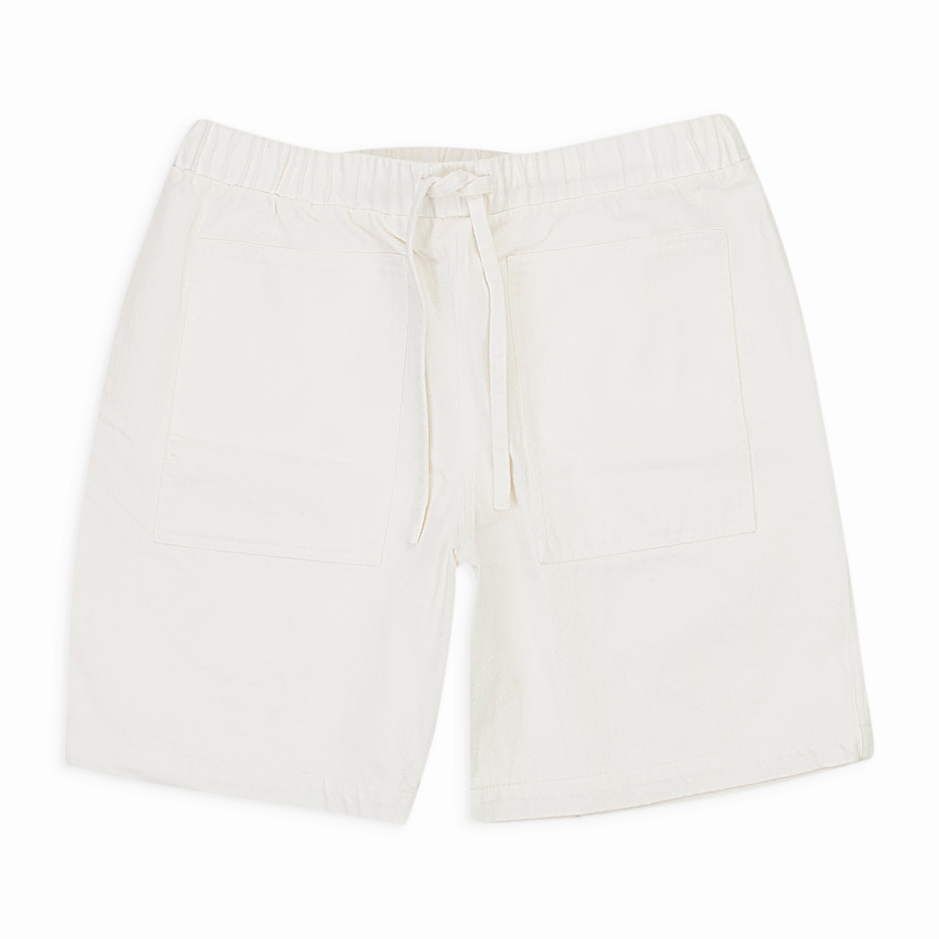 CALLIPYGIAN DENIM WHITE SHORTS Stretch Woven Fabric