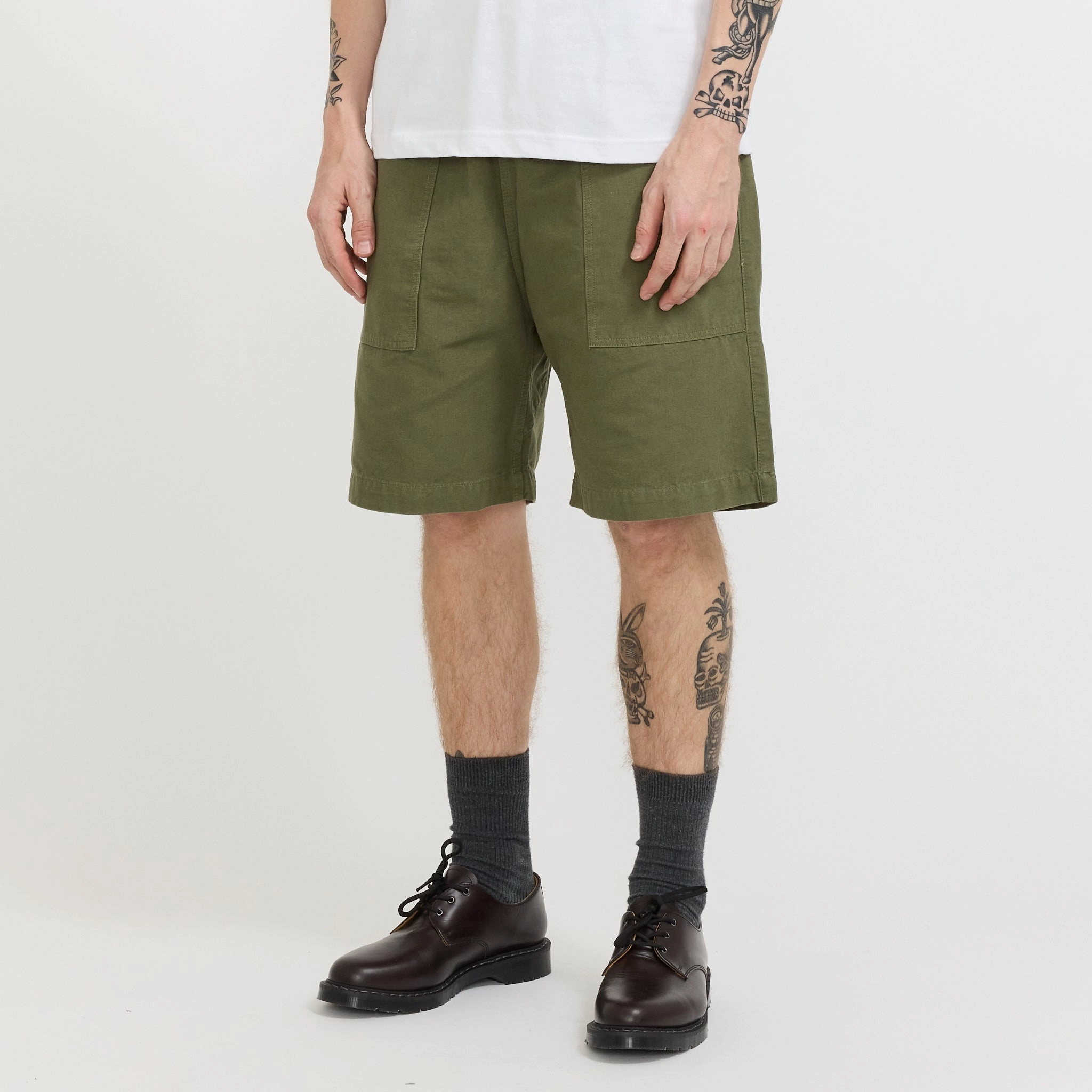 Canvas Chef Shorts Olive Sporty Performance