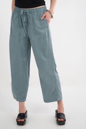 Fashion-Forward Relaxed Fit Design Capri ?? jambe large - 42569 - (E-A10)