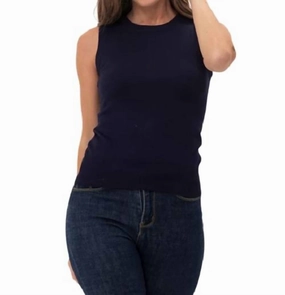 Sweater Vest In Navy Oversized Fit