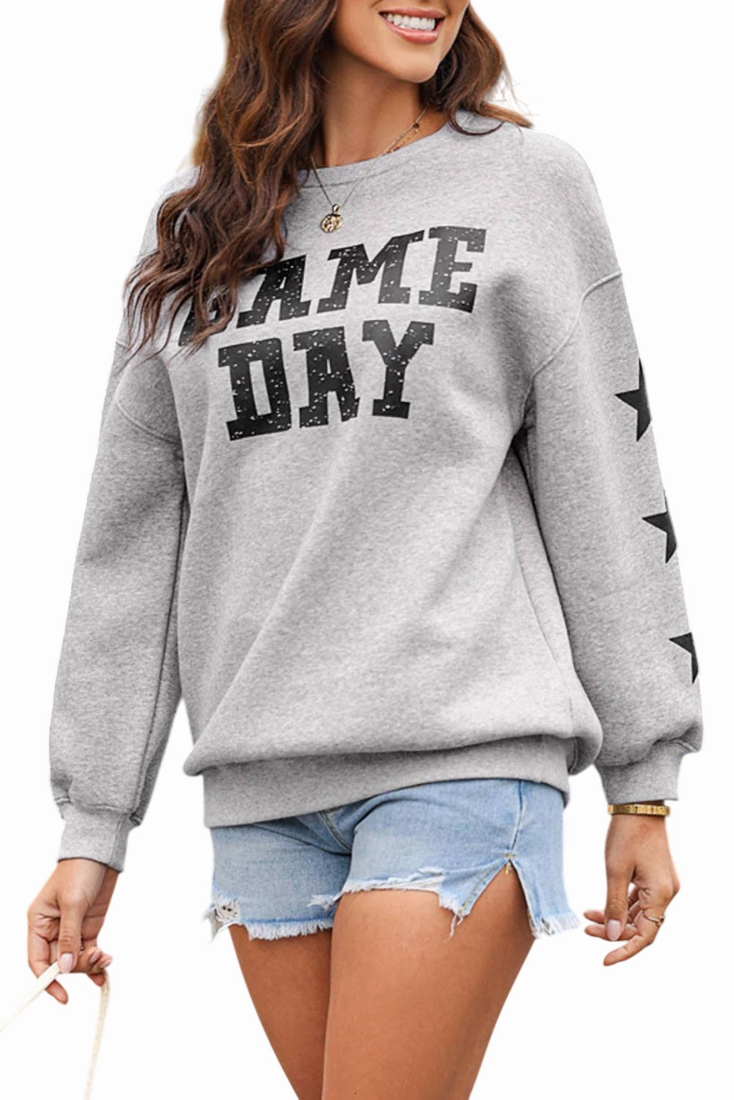 I'm A Star Game Day Sweatshirt In Black Chilly Day Knitwear Odor Resistant Finish