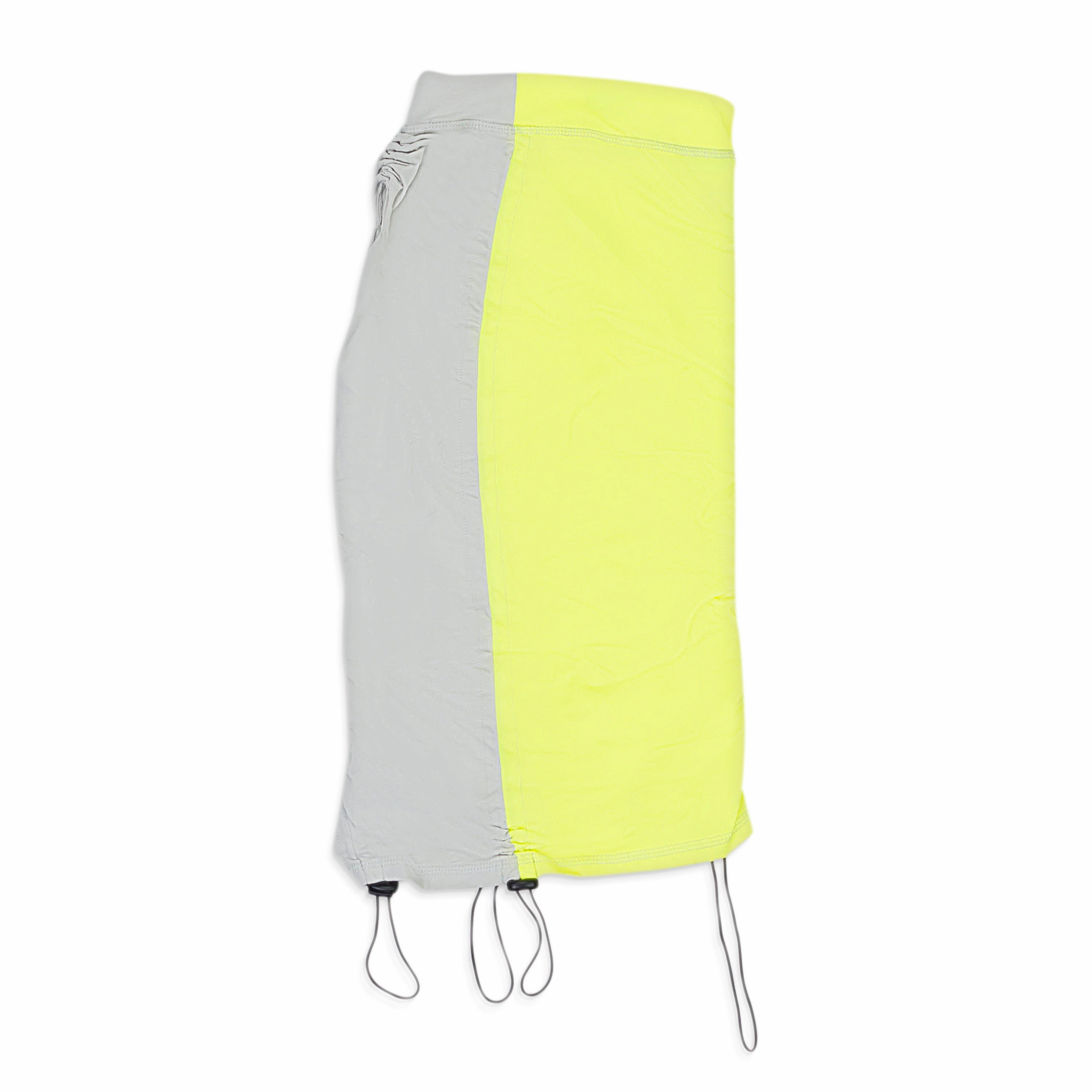 Heat Dissipating Fabric Moisture Wicking Textile CENIZA FOSFORILOCA DRAWSTRING PEGADITA YELLOW FLARED SKIRT XS
