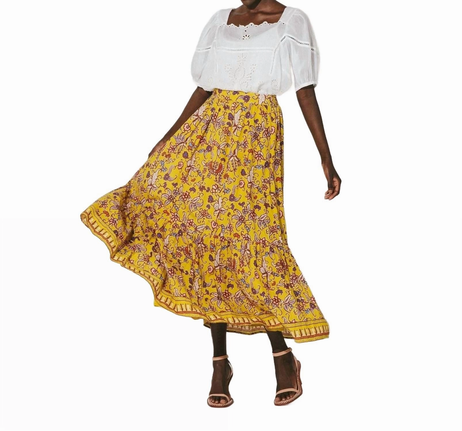 Charlene Ankle Skirt In Evora Light Flow Future Fashion