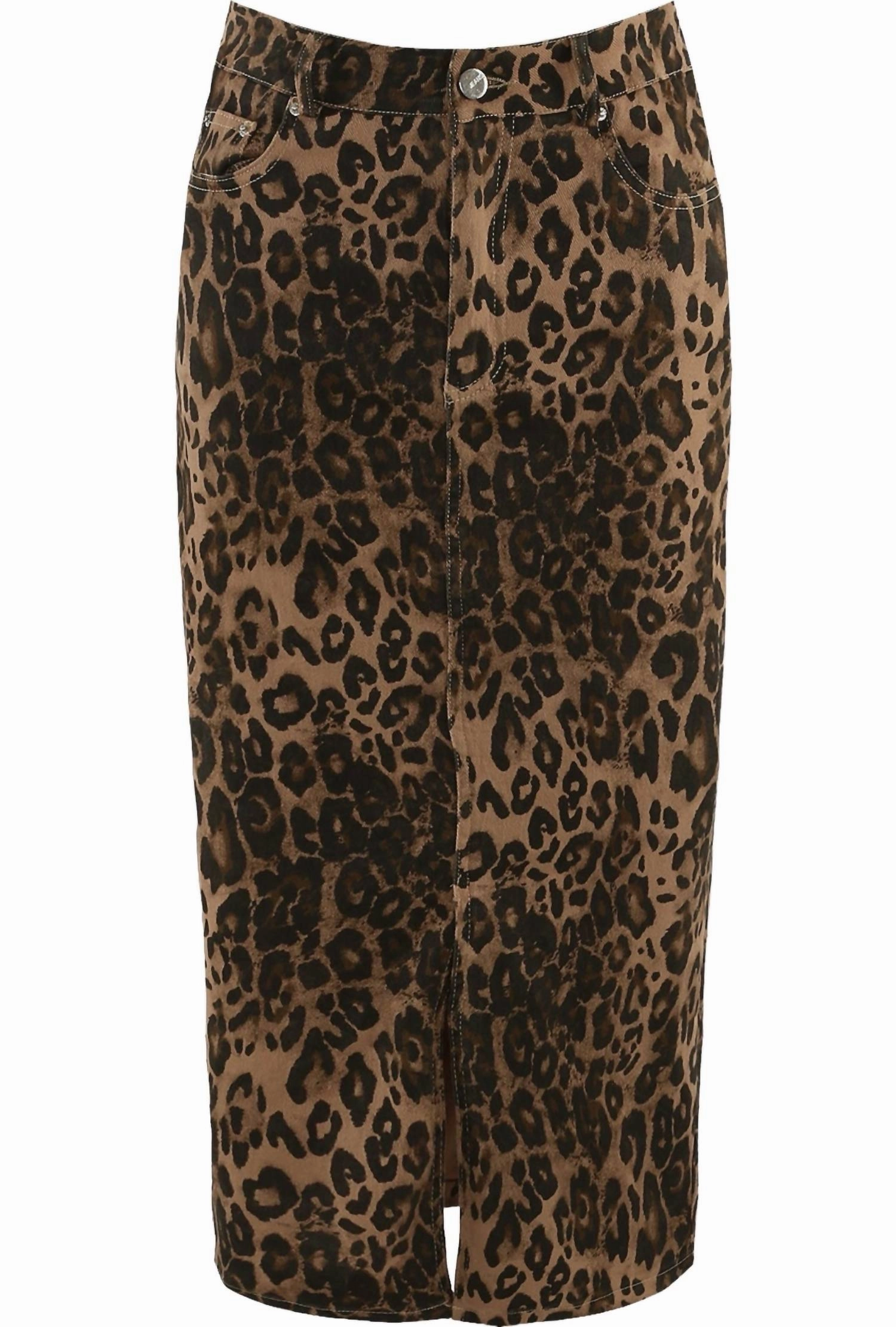 Women's Safari Chic Skirt In Leopard Summer Picnic