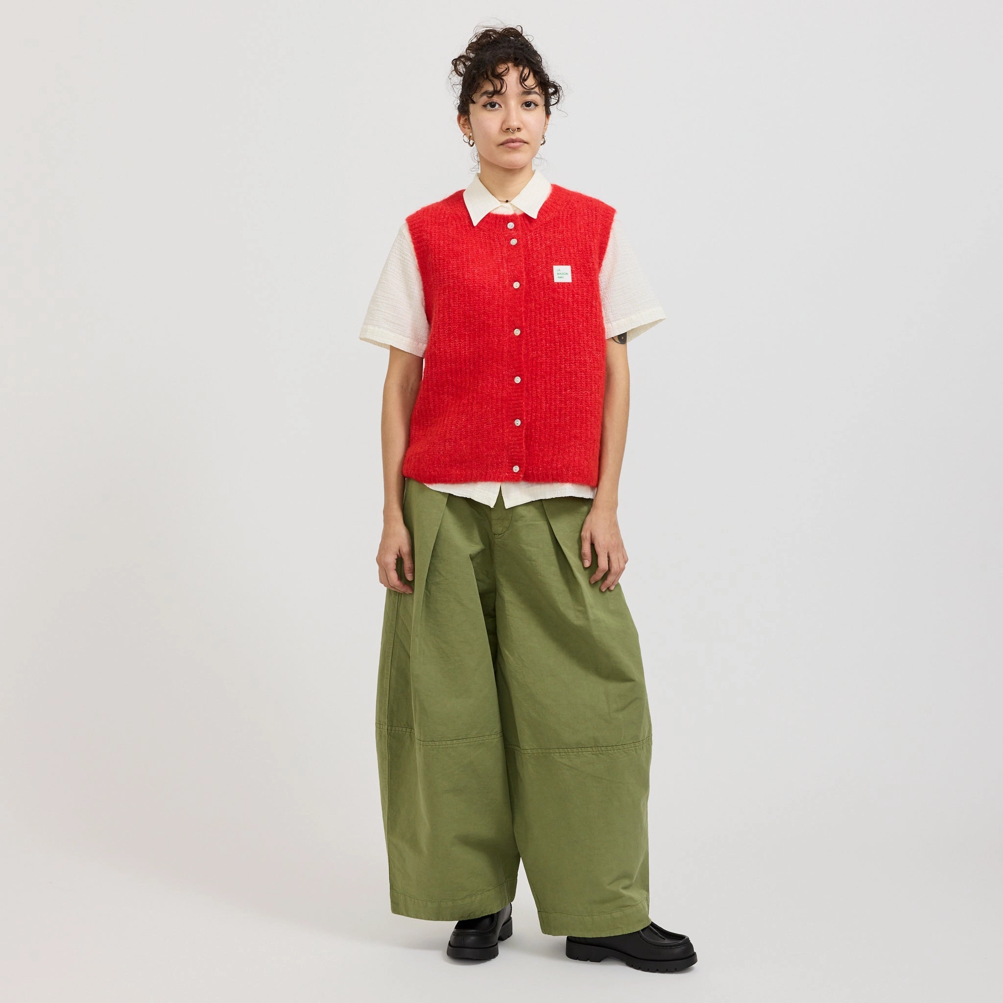 East Cardigan Chilli Pepper Melange Sleek Stretch Fit