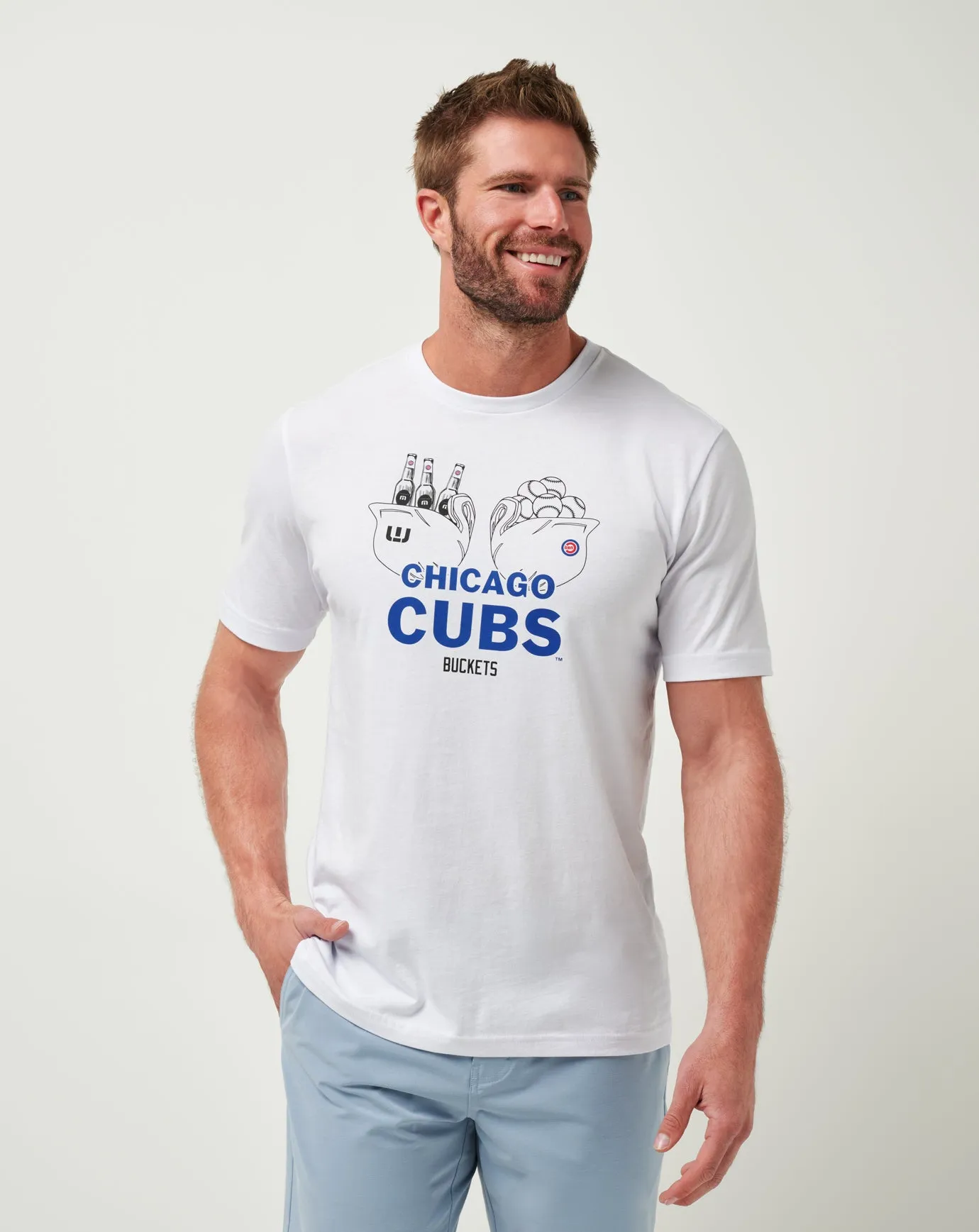 Essential Clothing Smooth Look Chicago Cubs Strike One Tee