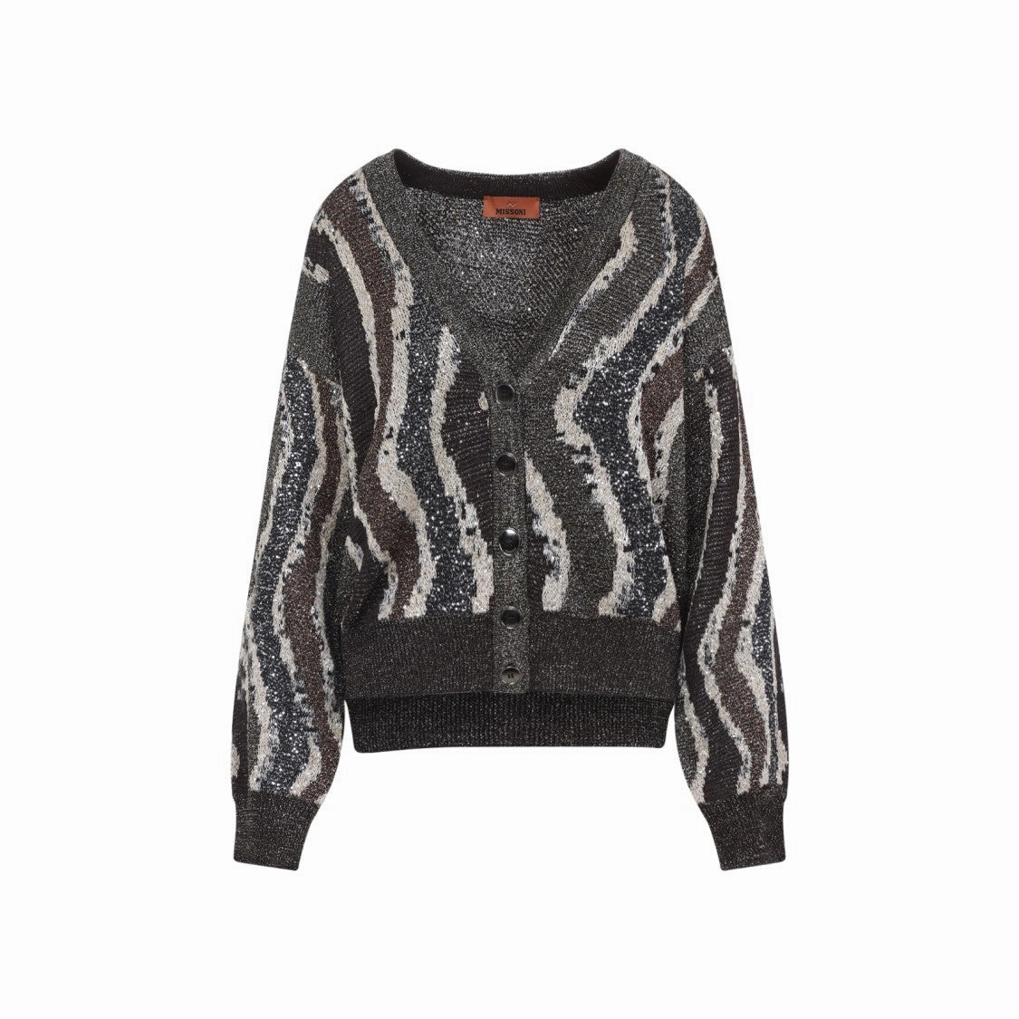 Buttoned Cardigan Knit Look