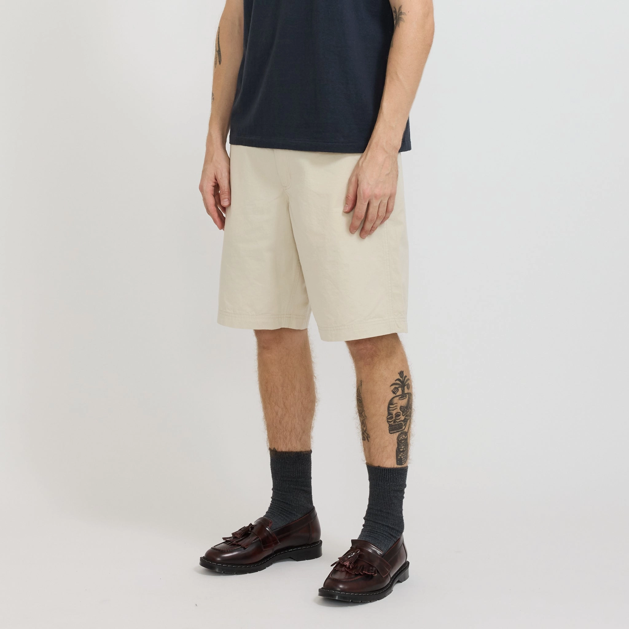 Youth fashion Flexible Waist Cil Short Khaki