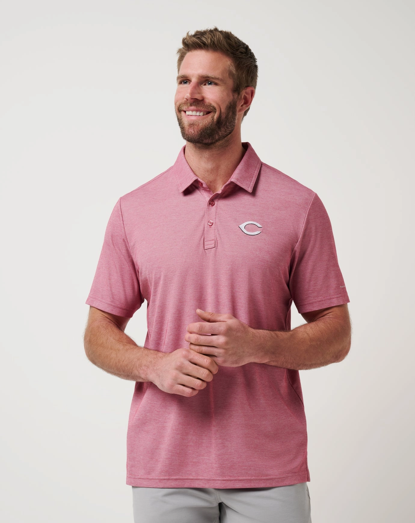 Cincinnati Reds Playoff Pitch Polo Fashion Forward Chill Layering