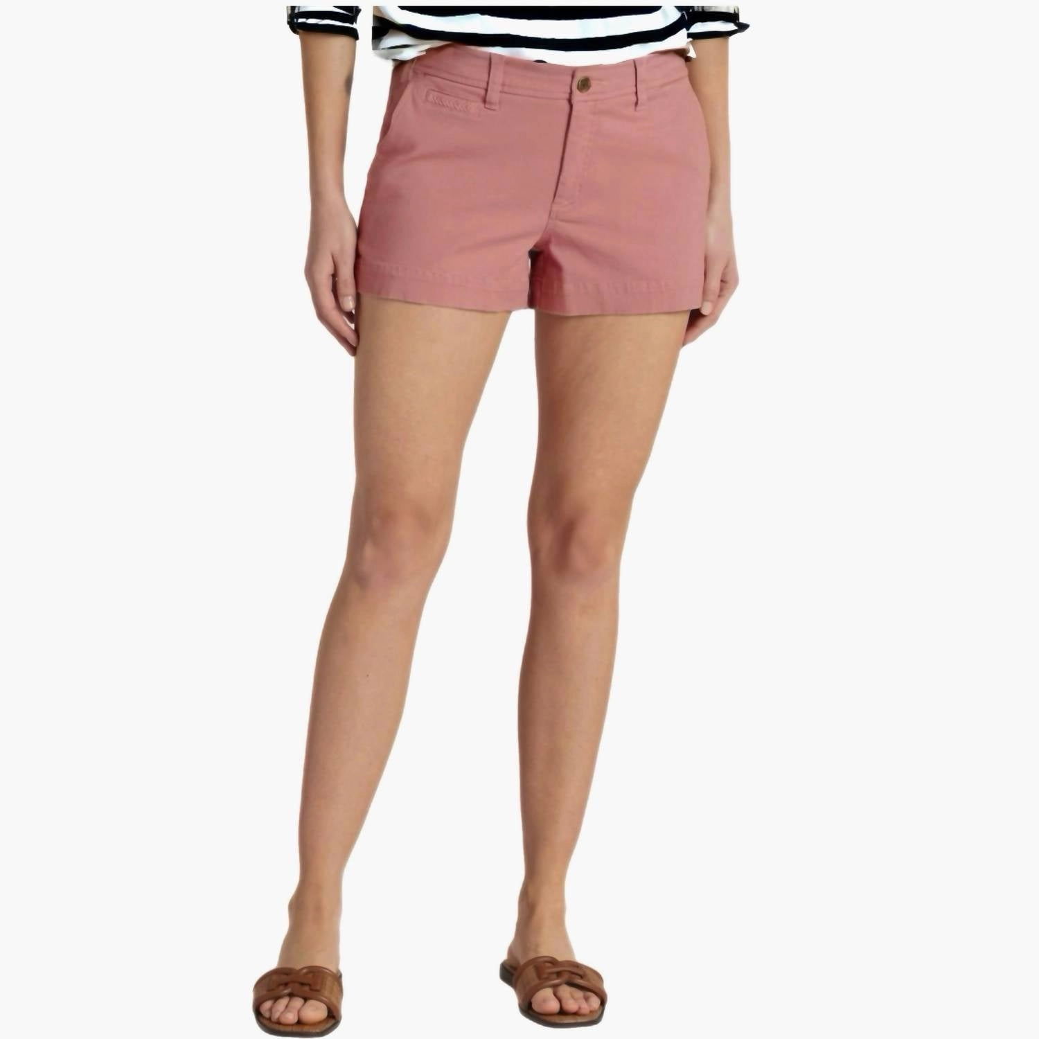 WomenS Chino Shorts In Ash Rose slim fit