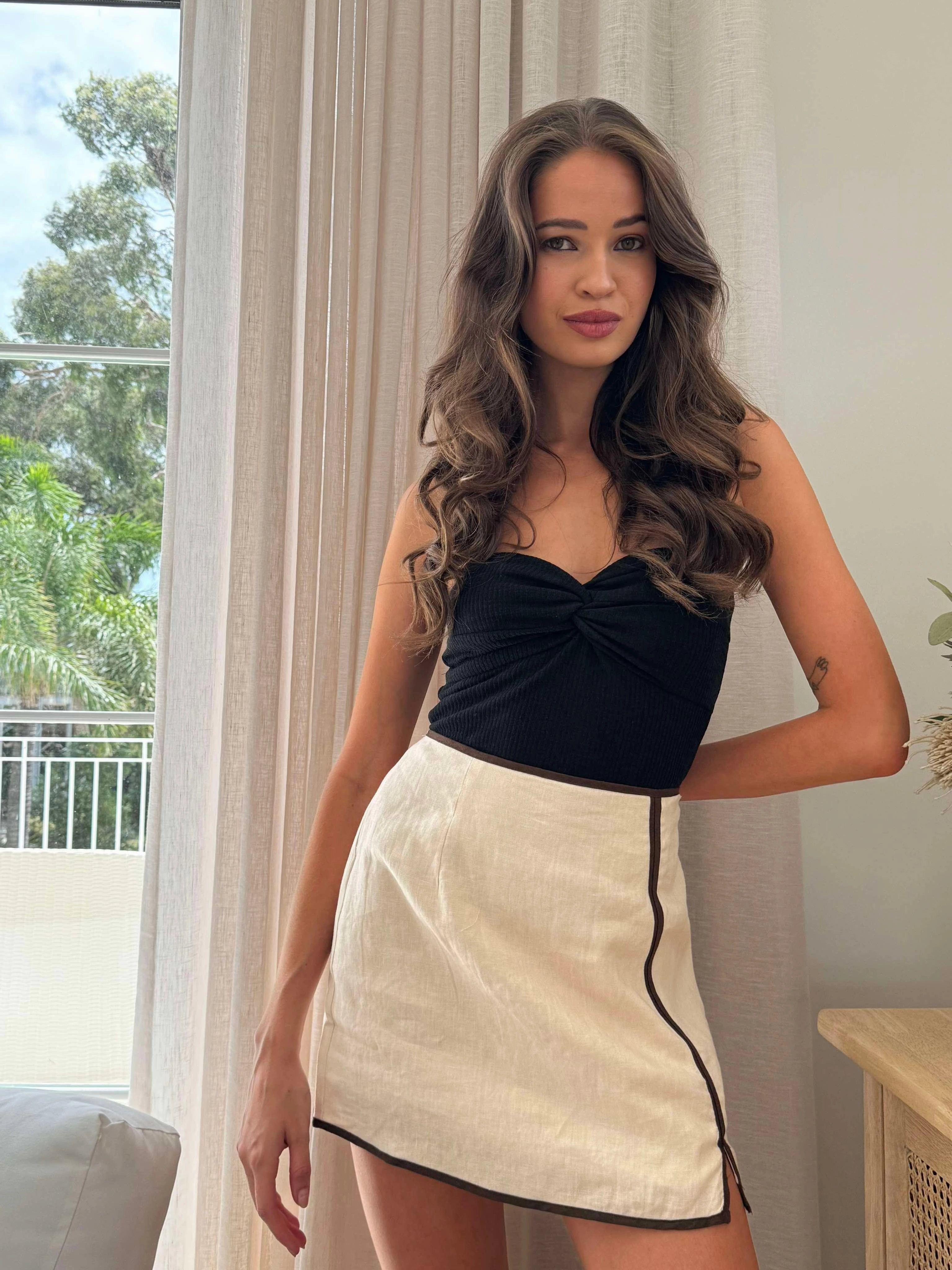 EVA CONTRAST MINI SKIRT Heat Dissipating