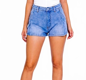 Clean Slate Denim Shorts In Light Blue Wash Stylish Fit All Day Movement Fit
