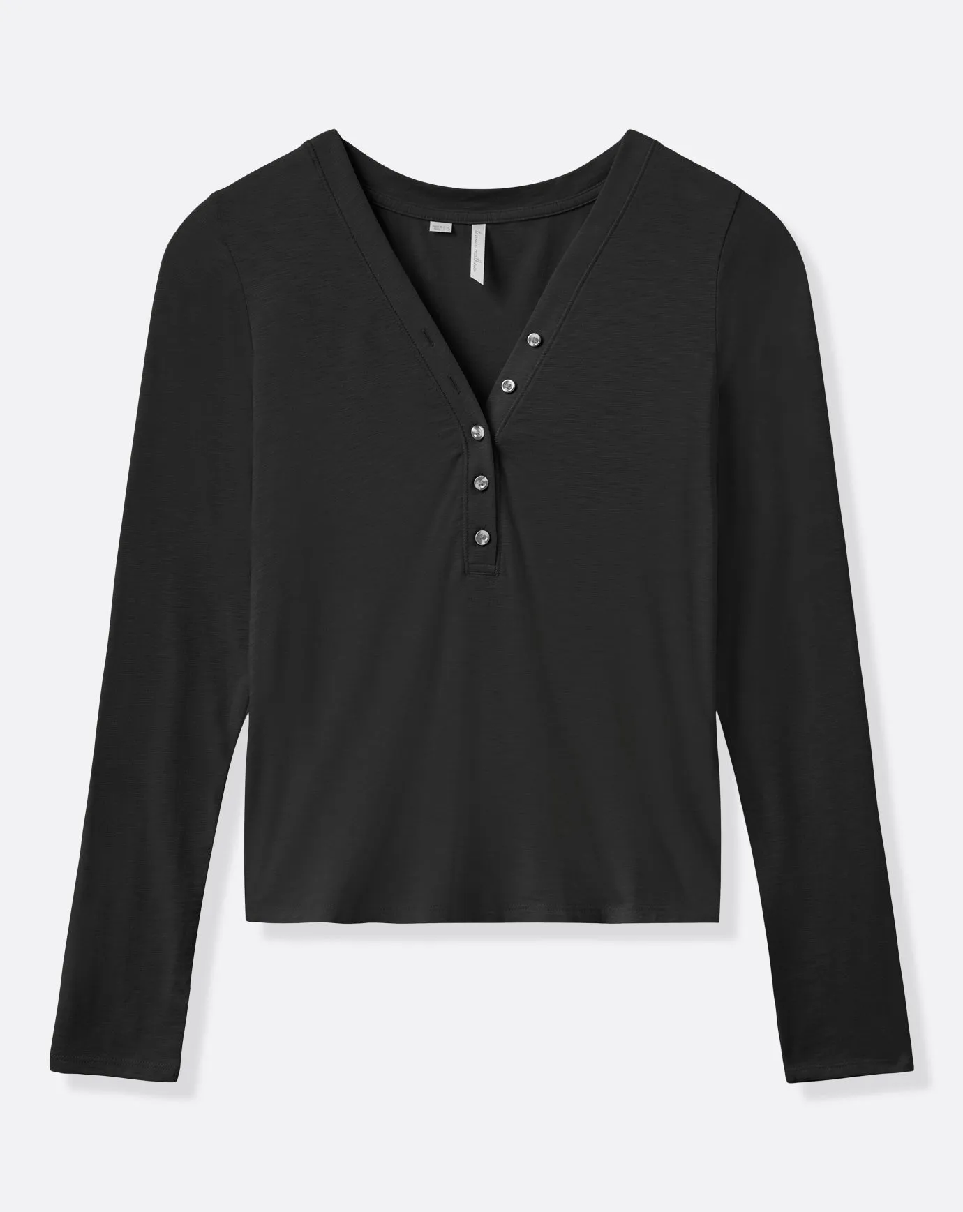 Layered Collar Structure Cloud Jersey Henley