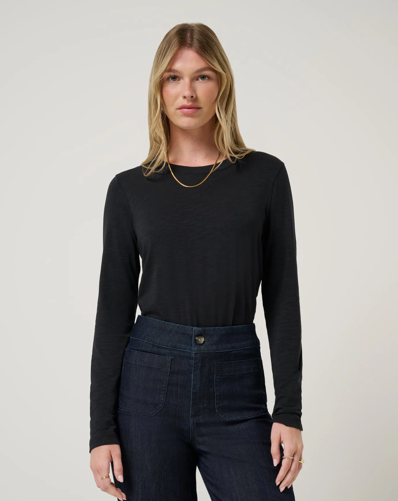 Cloud Long Sleeve Tee Soft & Smooth Boat neck style