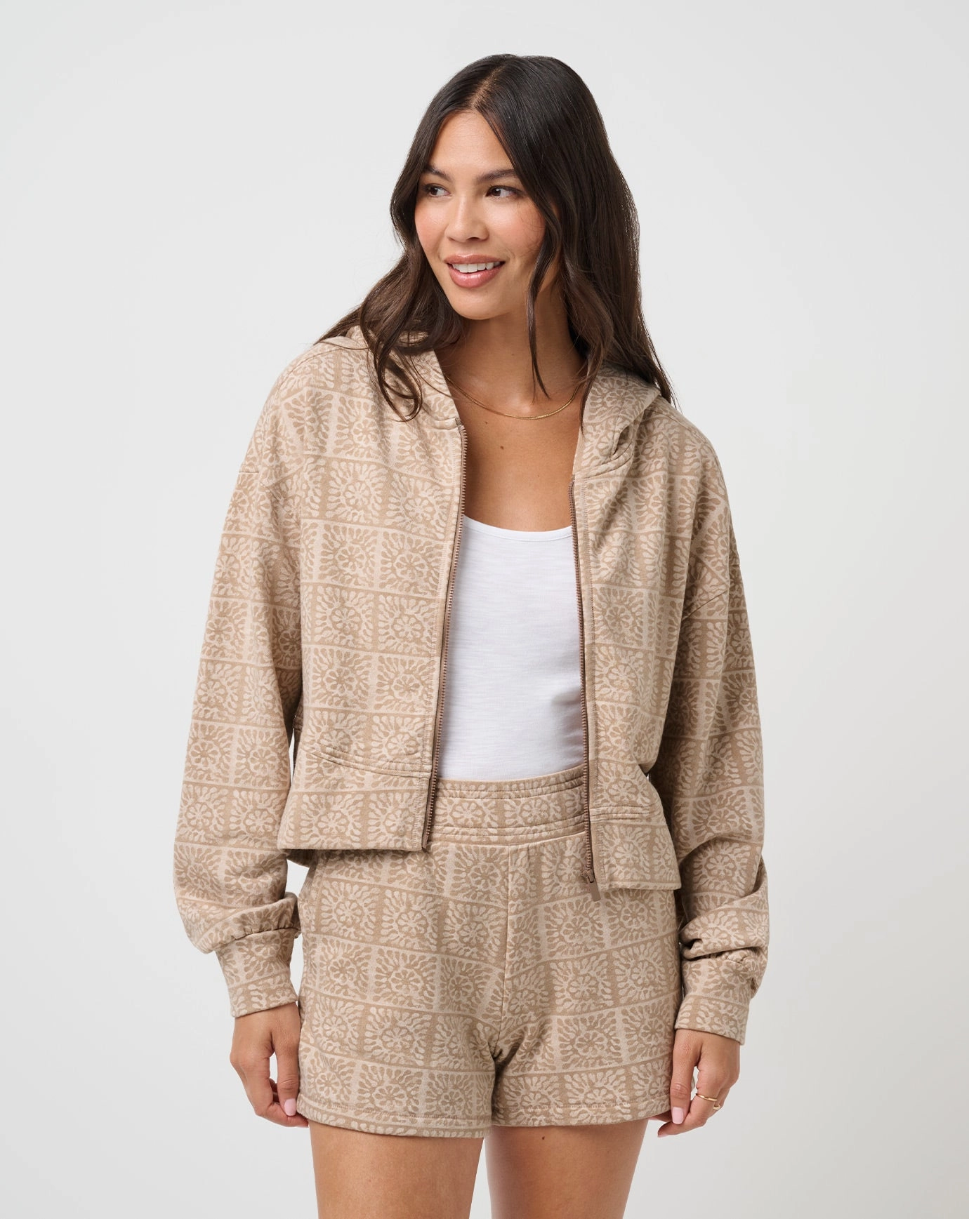 Stylish Knit Layer Cloud Fleece Stellar Hood