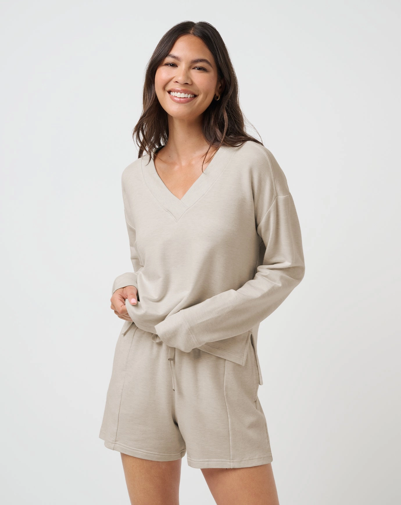 Cozy Fitting Active Style Cloud Terry Pullover