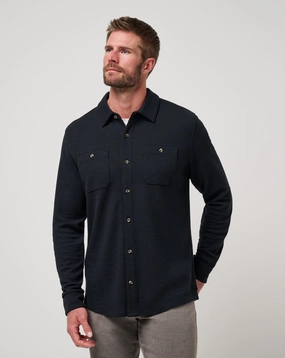 Cloud Waffle Button-Up Autumn Wear