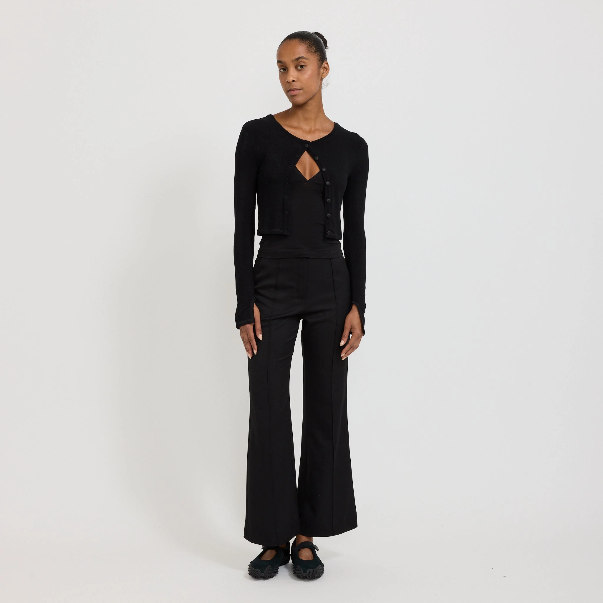 Assume Cardigan Black Seasonal Wear