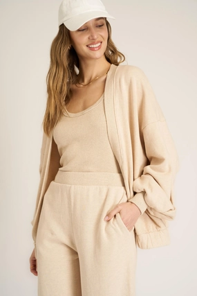 Warming Up Fleece Open Front Cardi Seasonal piece