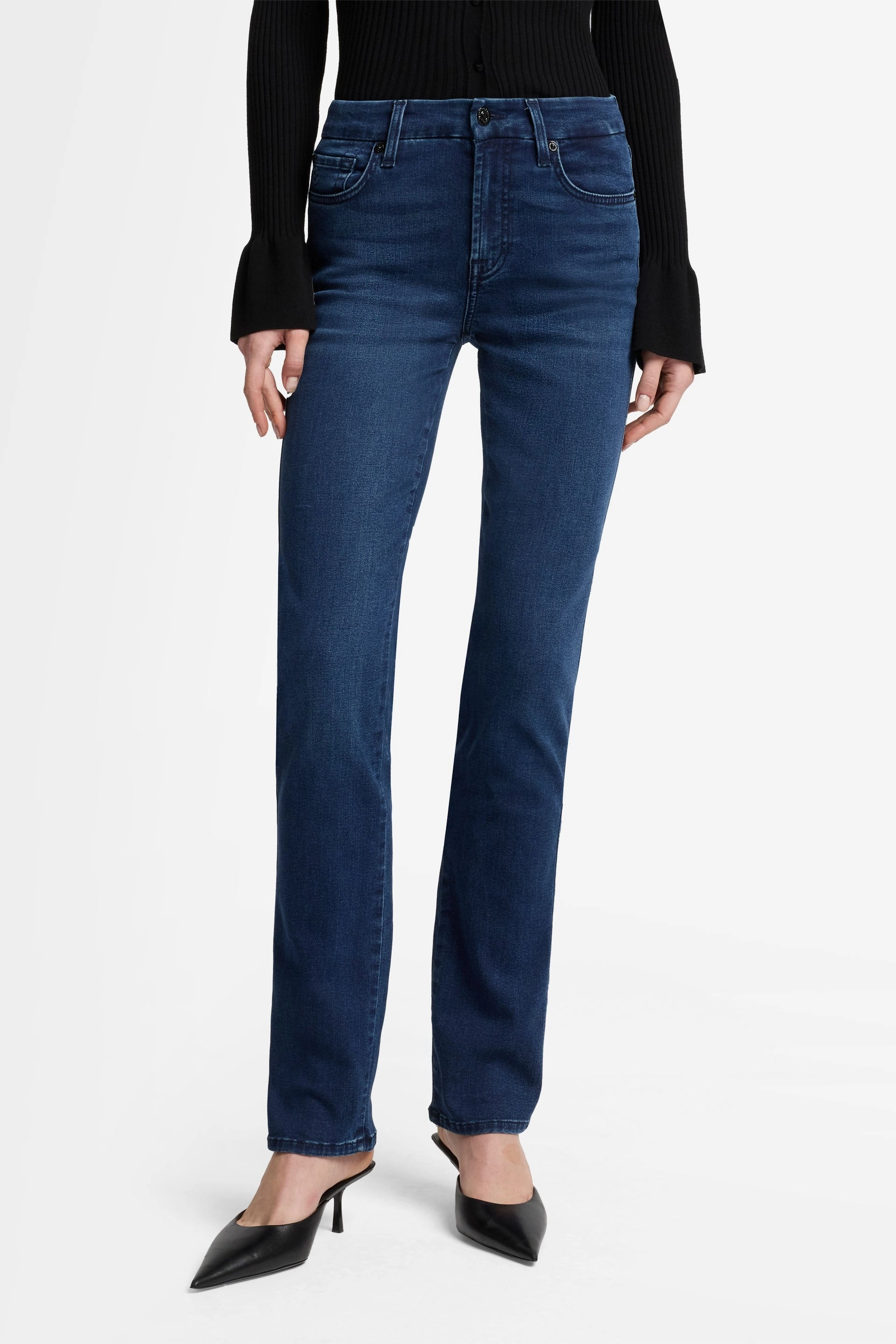 Night Out Daily Wear Kimmie Straight B(Air) Eco Park Avenue Jeans - Dark Blue