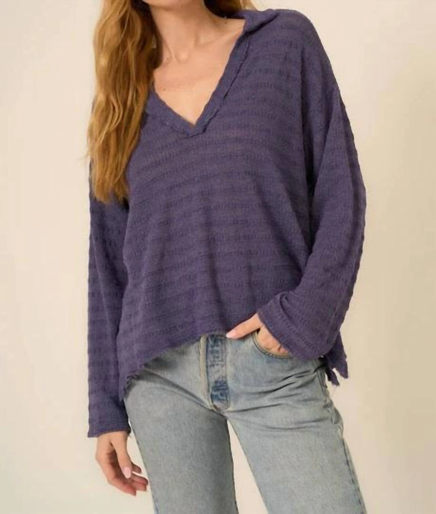 Capistrano Pullover In Electric Indigo Eco Conscious Packaging Fashion-Forward Look