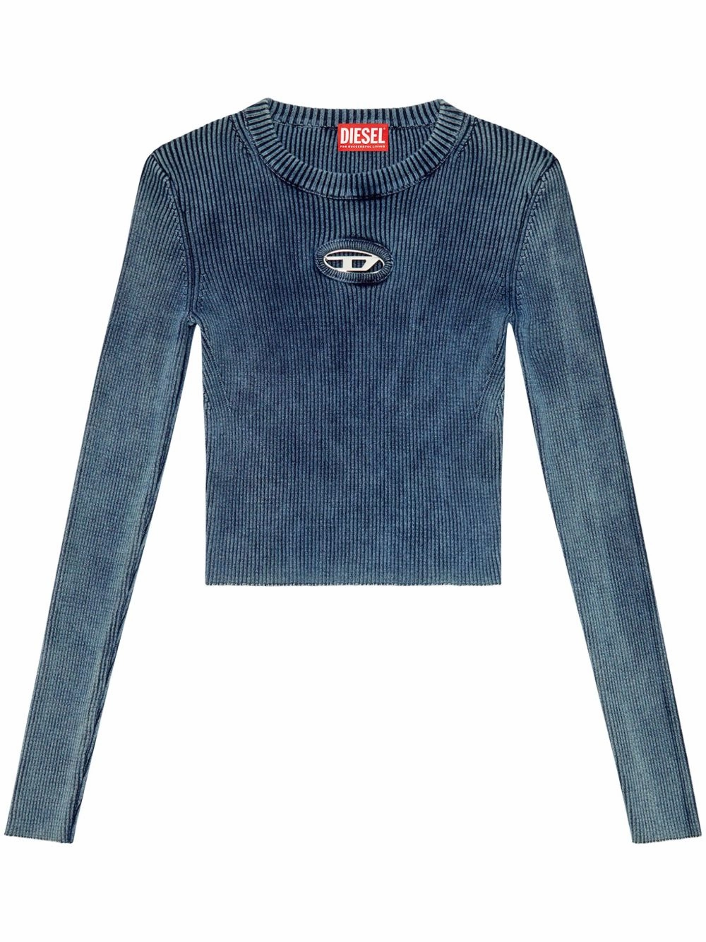 Diesel Women's Sweaters blue Casual Layer Double Layered Collars