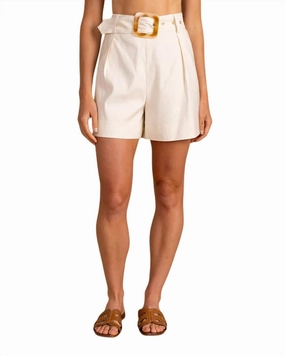Maya Shorts In Bone Luxury Feel
