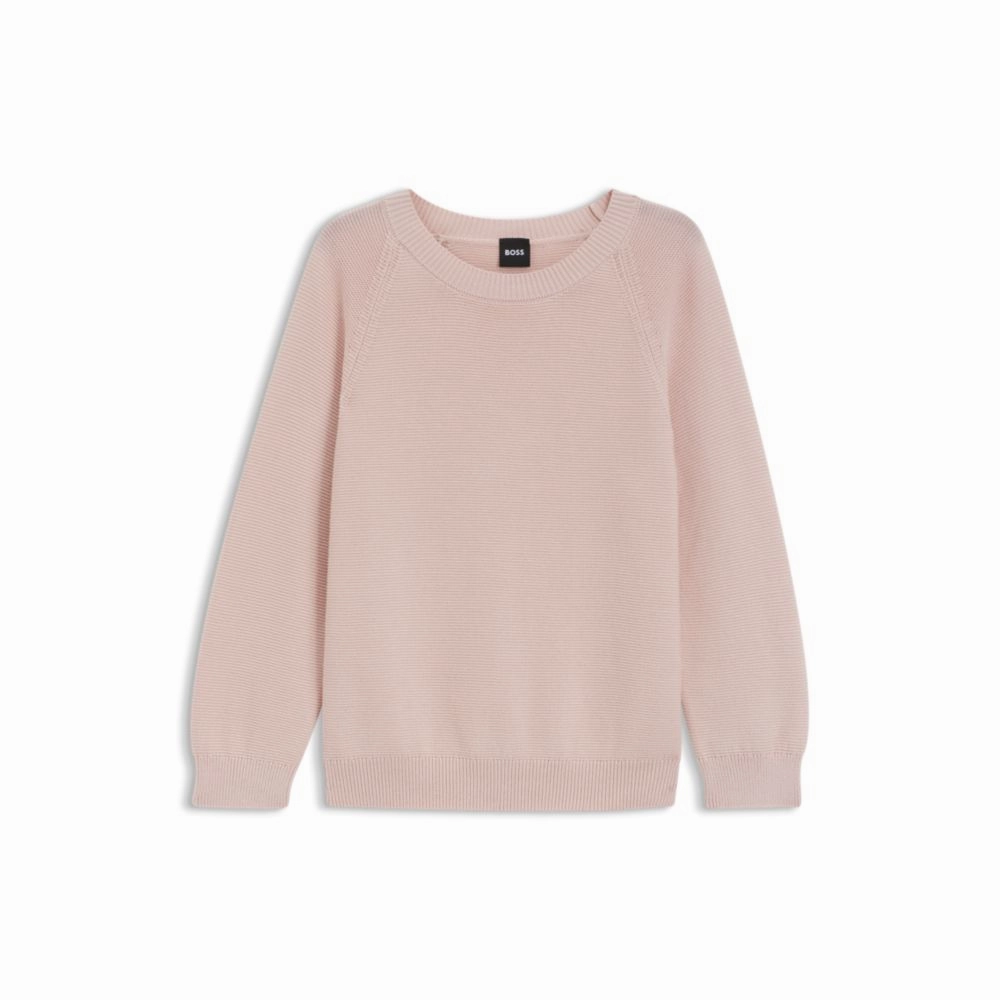 Knitted sweater in pure cotton Recycled Yarn