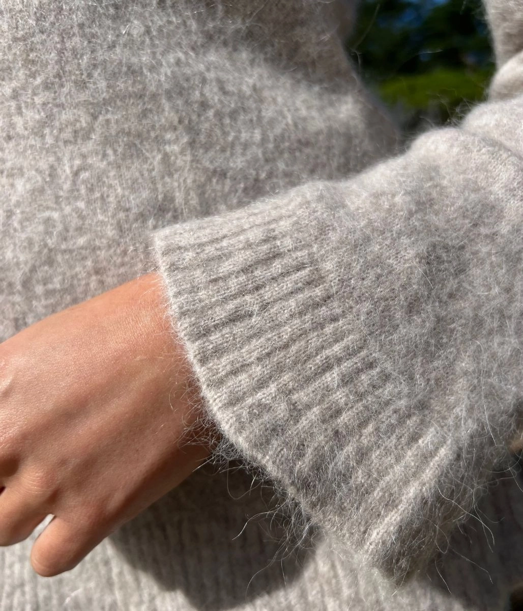 Stone Alpaca Blend Crew Neck Jumper Chilly Knitwear Seasonal piece