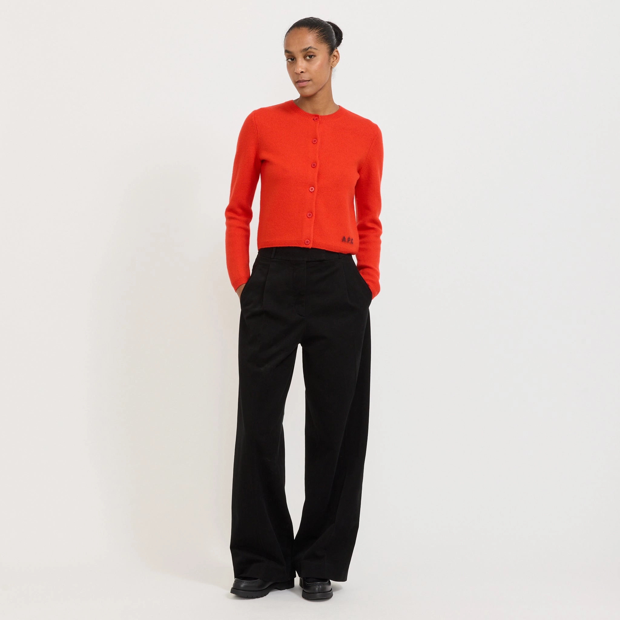 Mila Cardigan Rouge Heathered Effect Timeless Layer