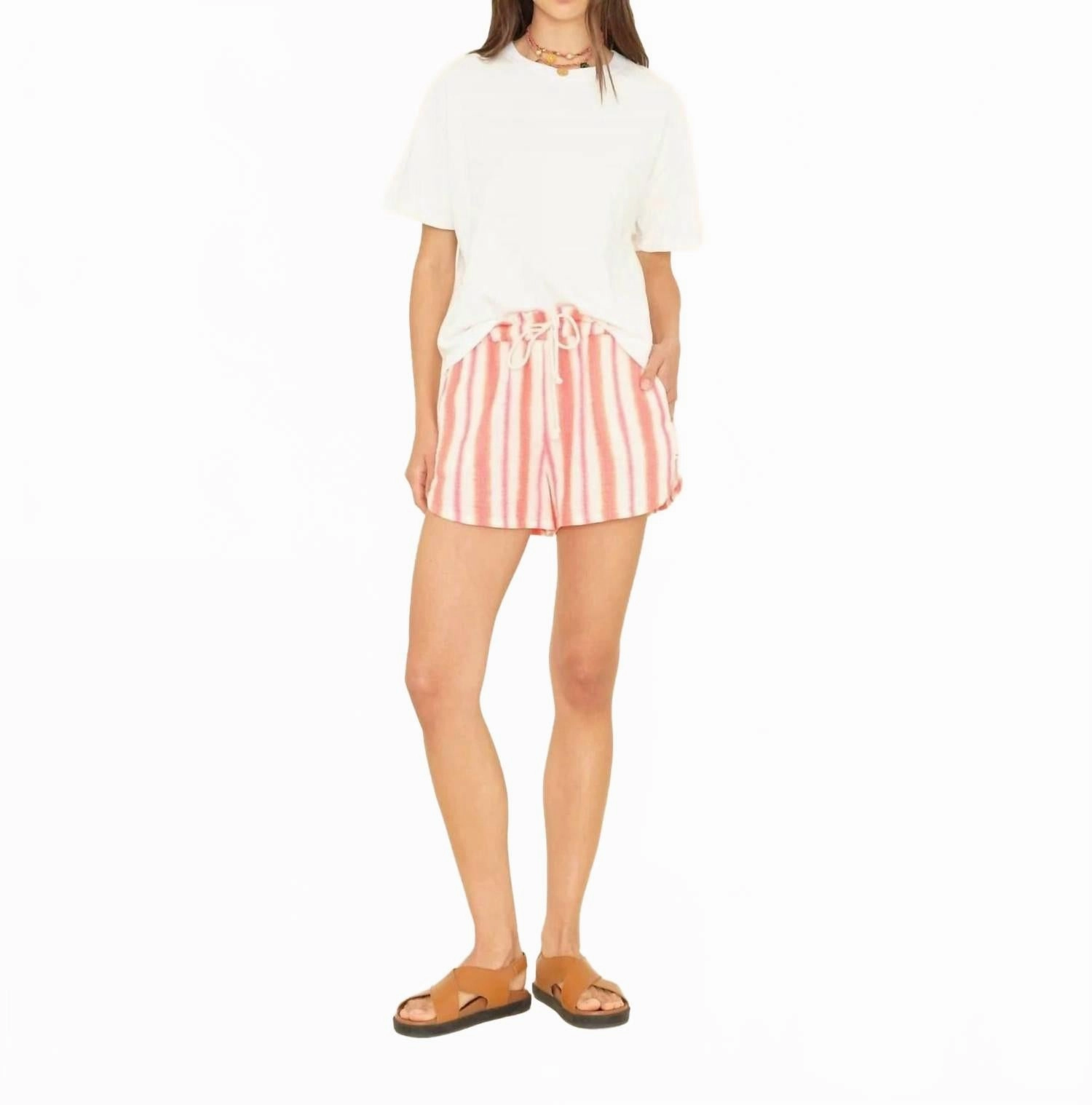 Travel Light Starla Shorts In Sunset Pink