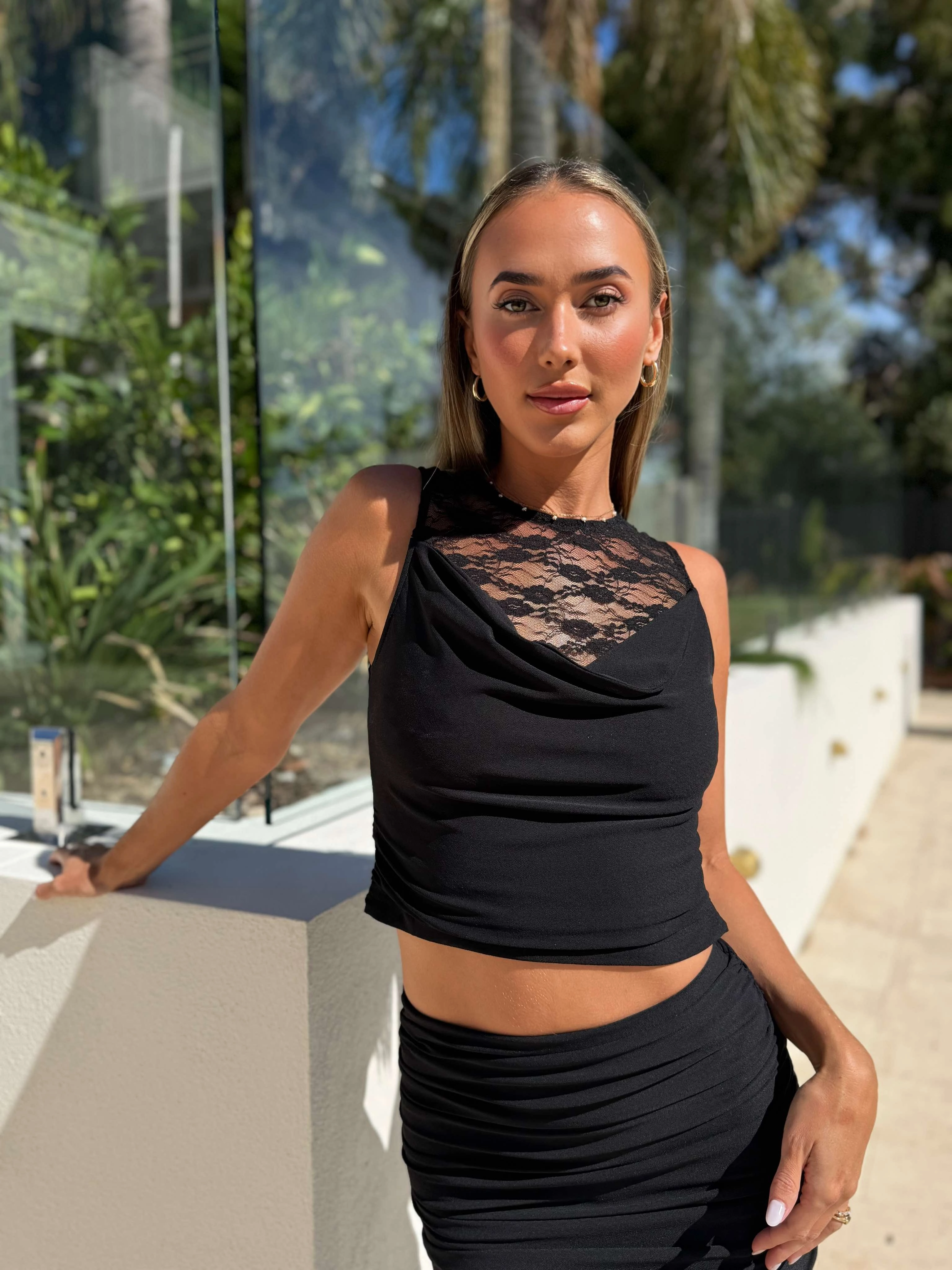 Statement Fashion Chic Fit CONTRAST TOP SKIRT SET