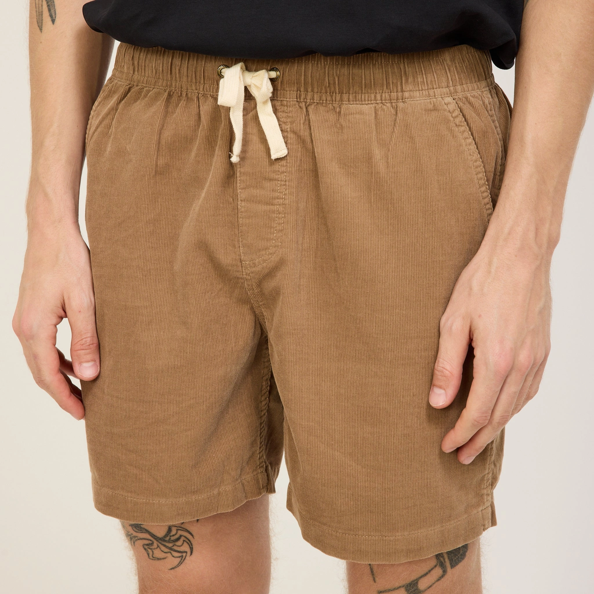 Effortless Motion AntiStaticCoating Cord Shorts Dark Tan