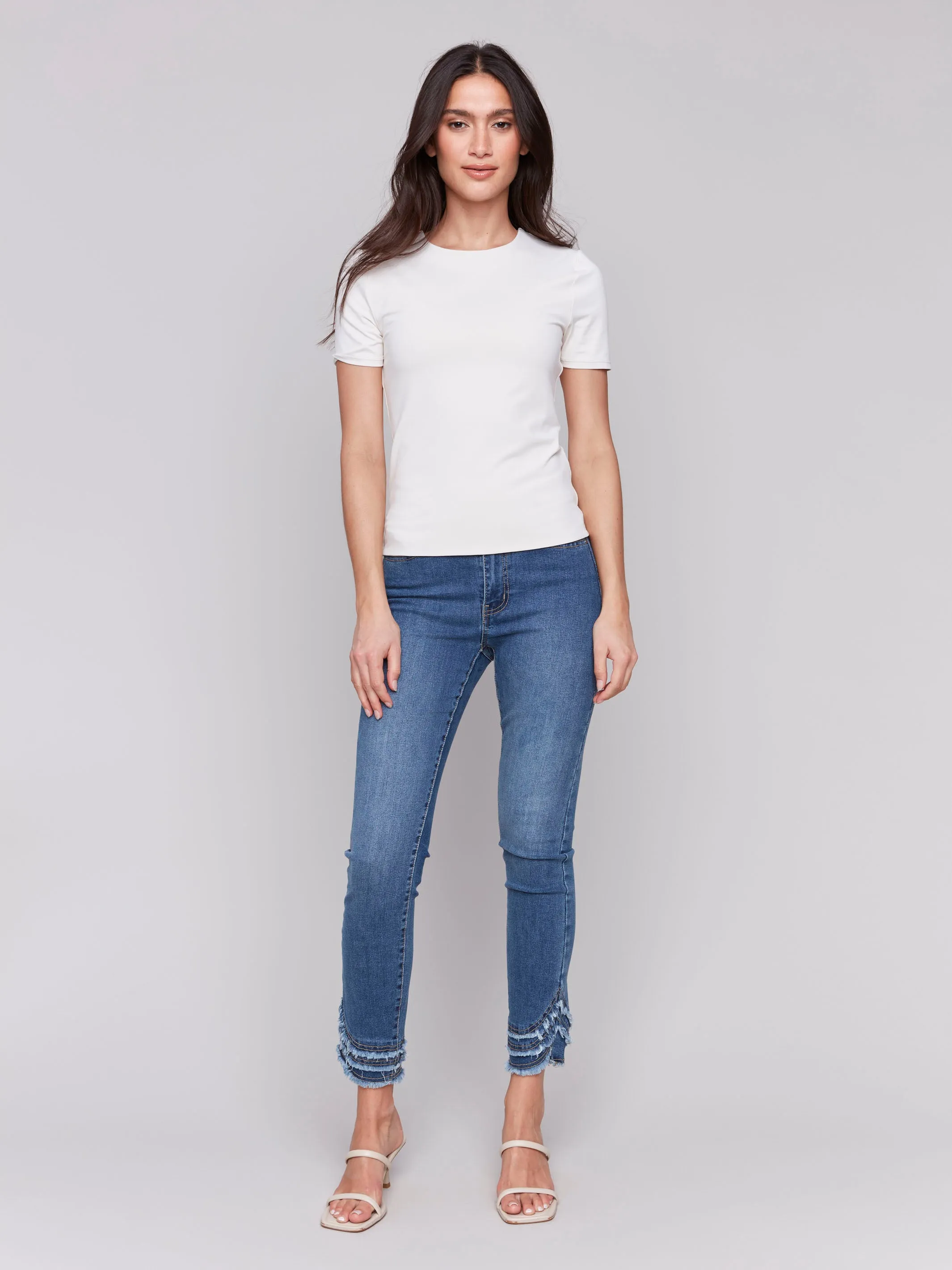 SweatAbsorbent Four Way Stretch Short-Sleeved Super Stretch Top - Natural