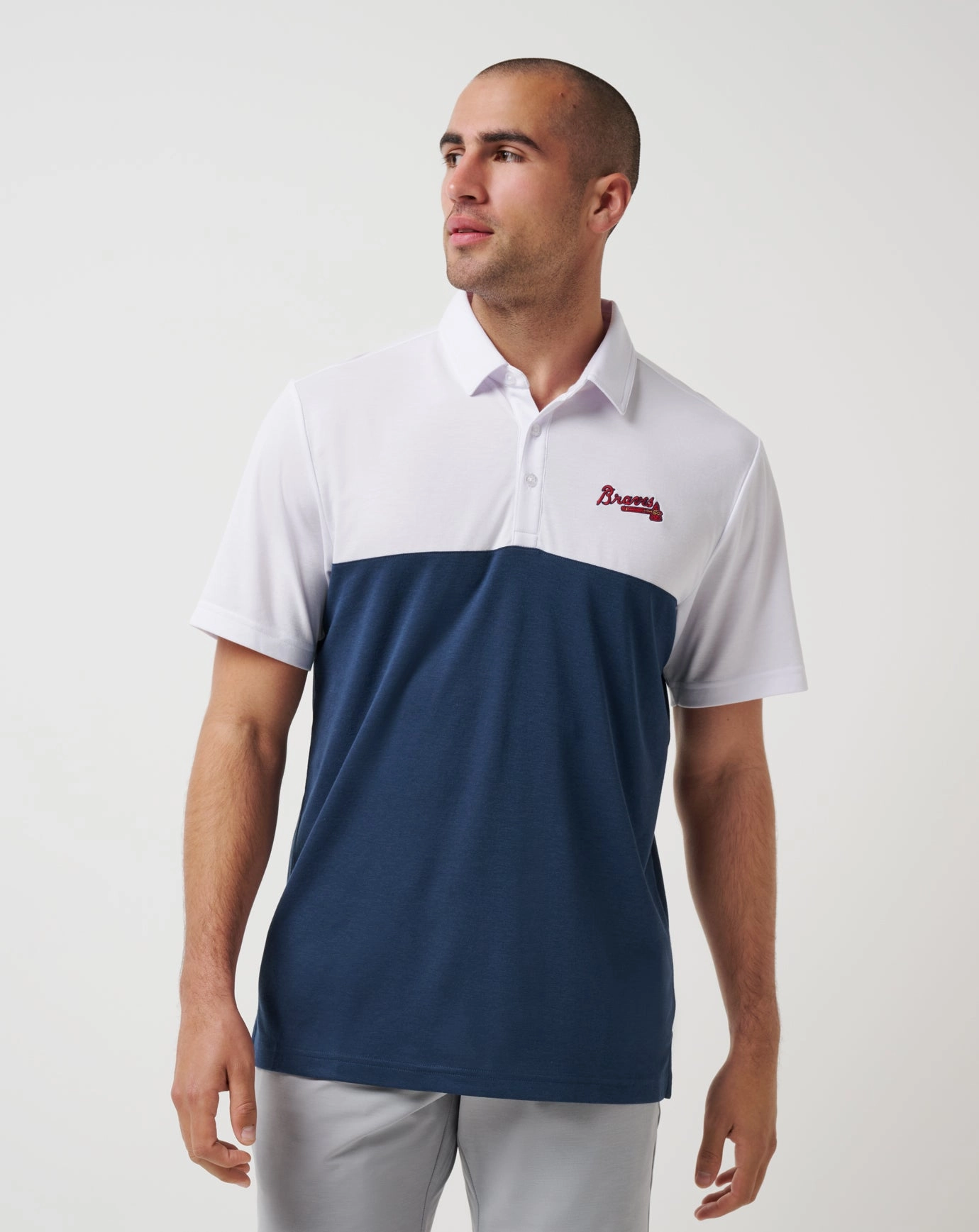 Chill Layering Weekend Comfort Atlanta Braves Home Run Leader Polo