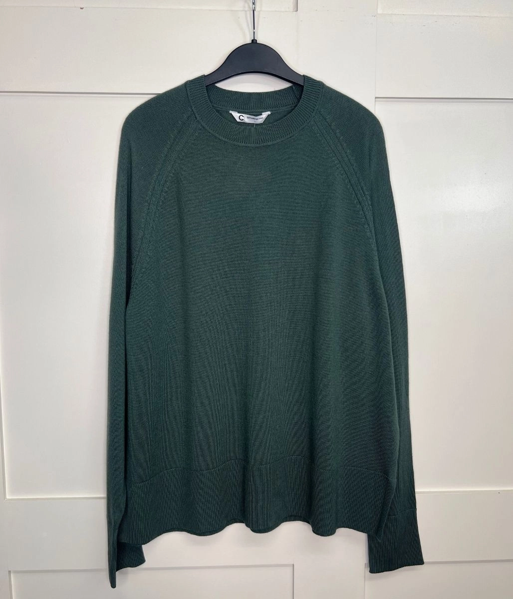 Breathable Fit Wear Warm Hug Green Fine Merino Wool Jumper