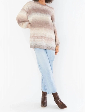 Timothy Tunic Sweater In Neutral Space Dye Knit Cozy Everyday Wear