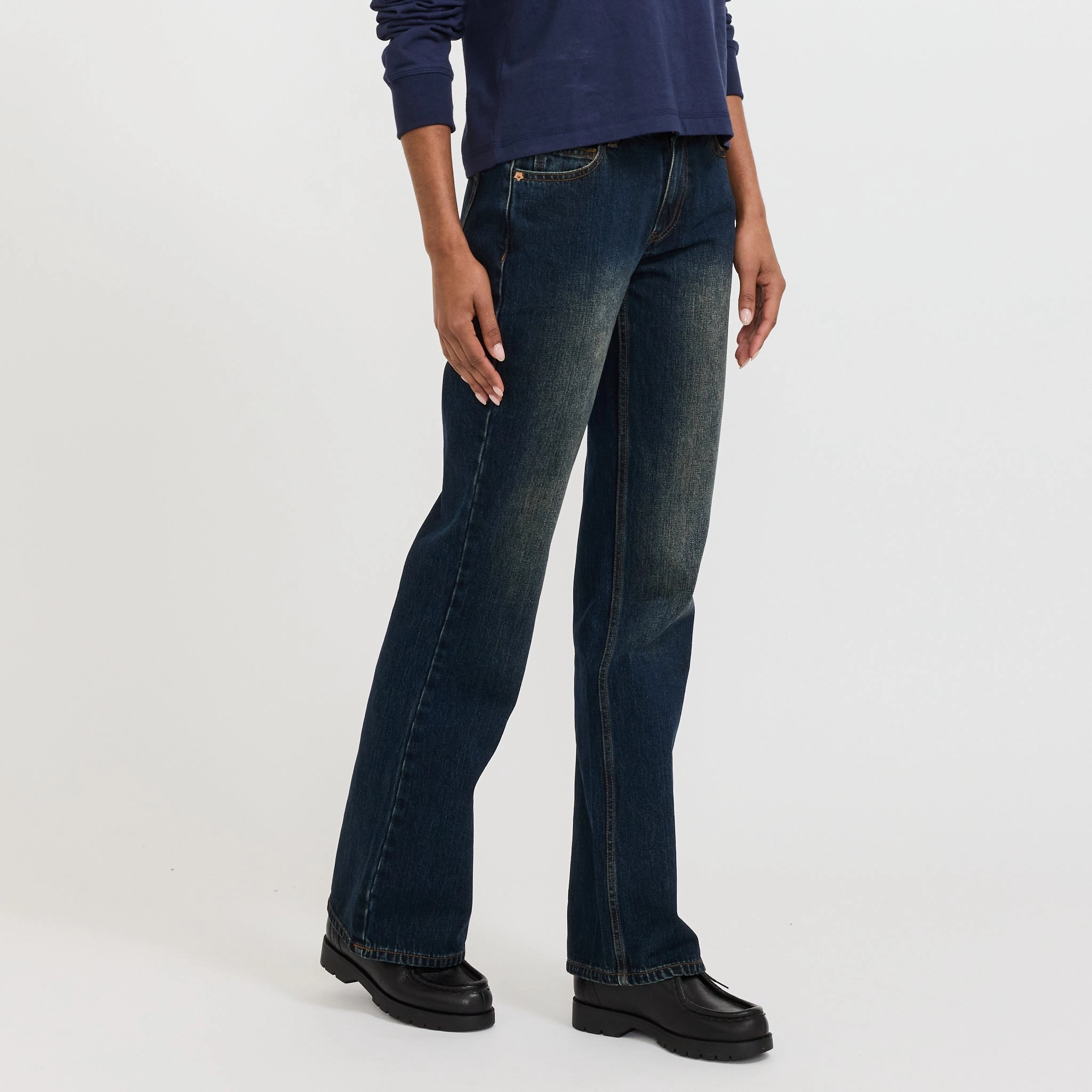 Travel Outfit Casual Stretch Street Fashion Breathable Womens Vini Jeans Dirty Indigo