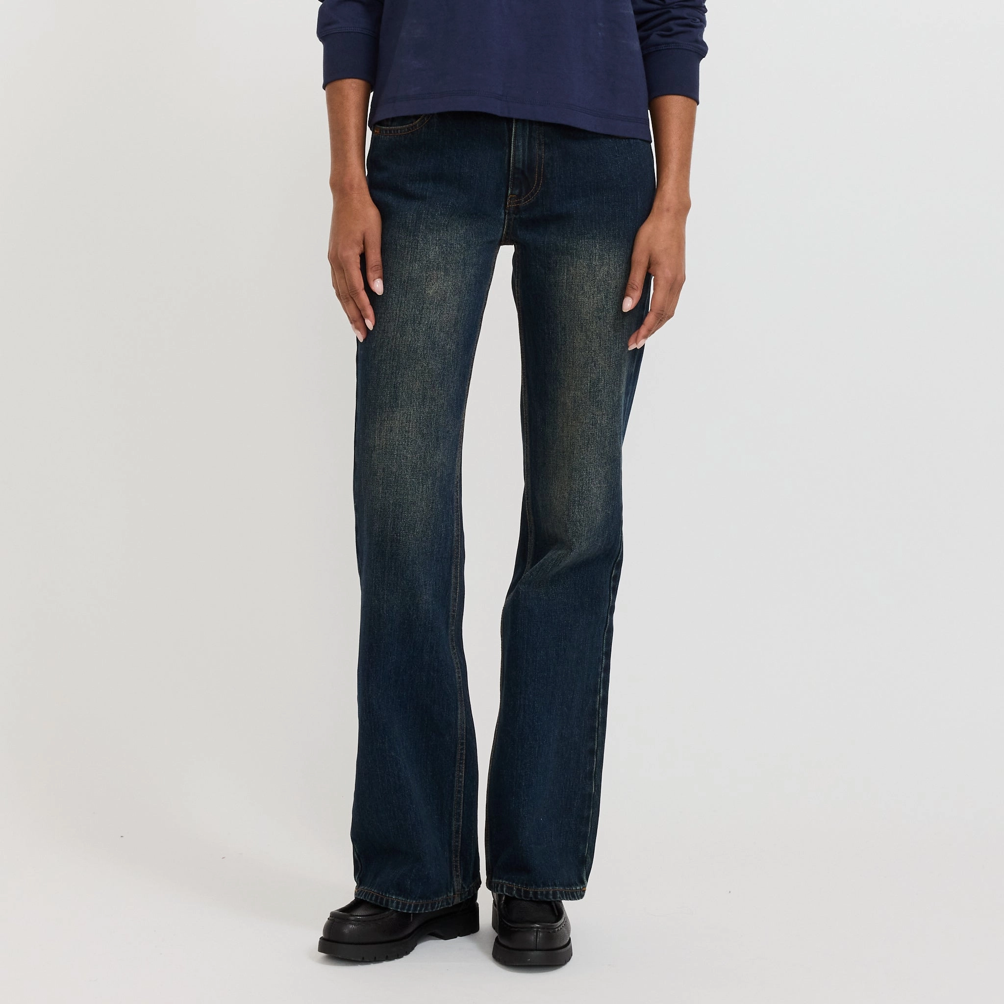 Timeless Cut Shopping Day High Quality Weekend Style Womens Vini Jeans Dirty Indigo