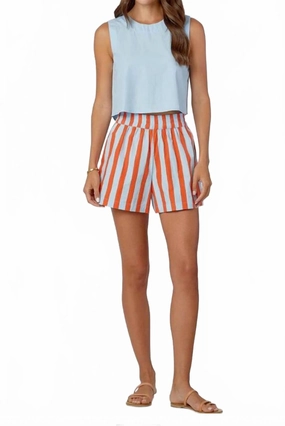 Weekend Casual Nylon shorts Crop Top And Matching Pool Shorts In Breeze American