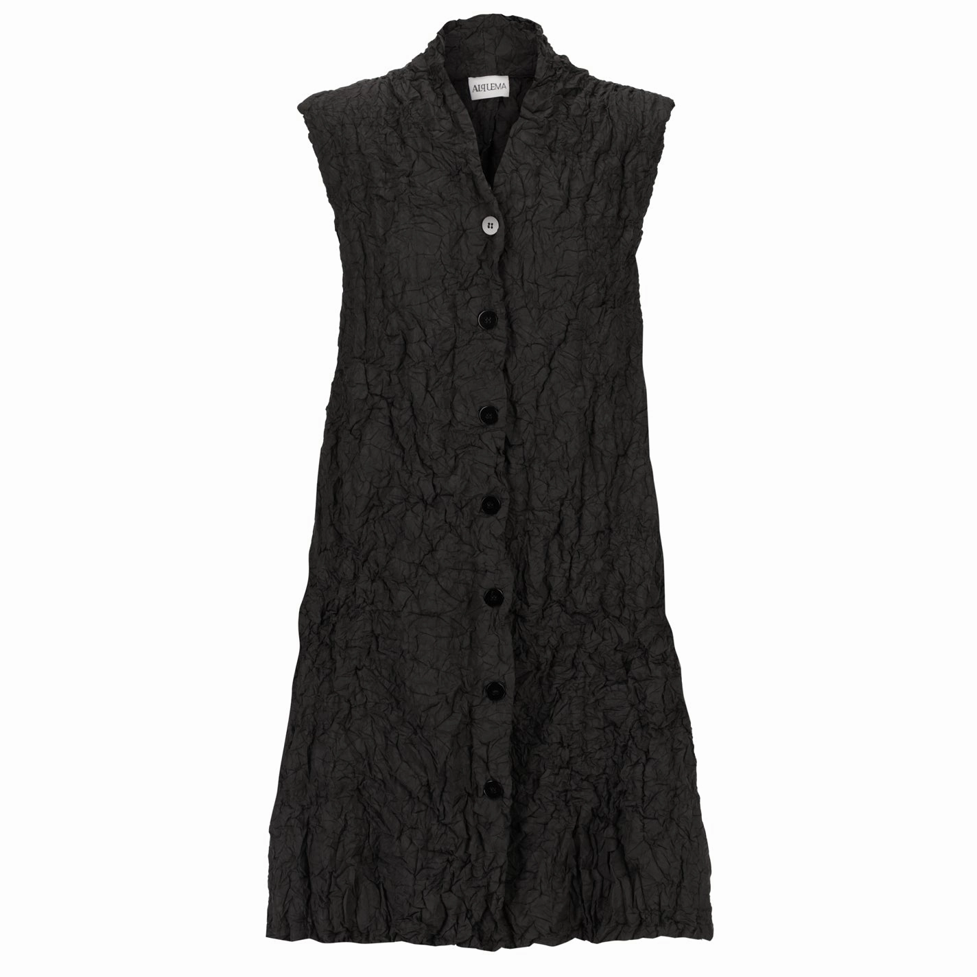 Non Restrictive Tailoring Street Comfort Fit Crush Vest Dress