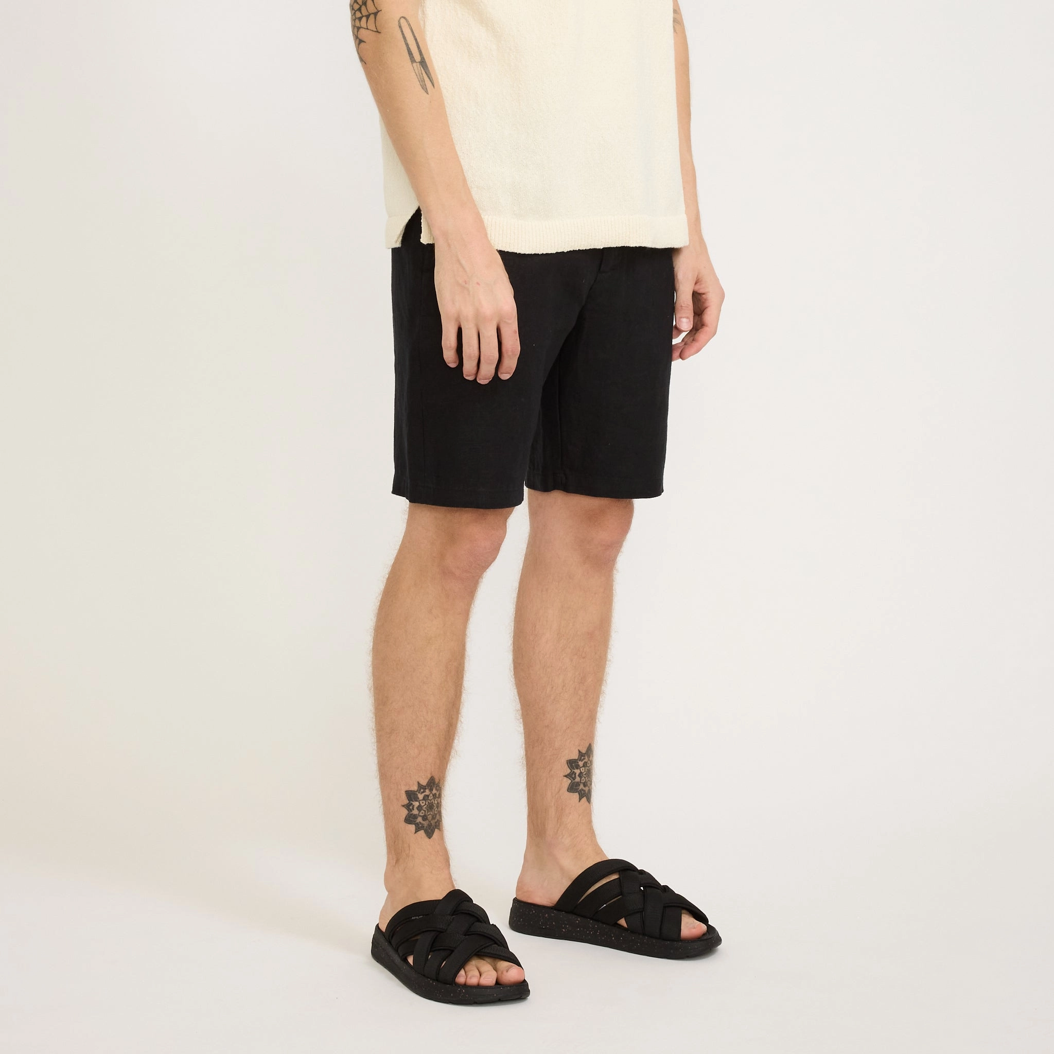 Comfortable clothing Seb Casual Linen Shorts Black