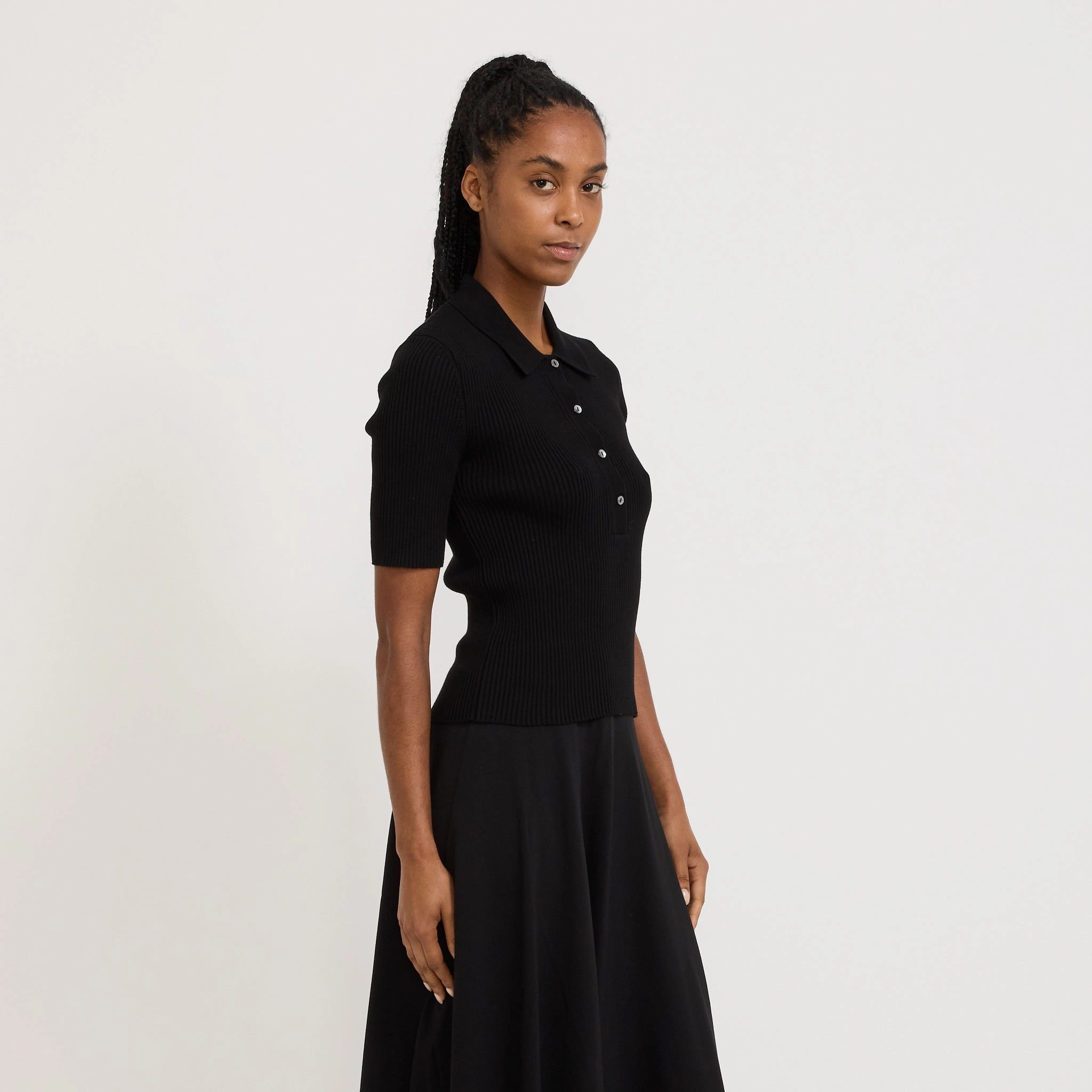 Comfy Must-Have Flexible Design Fit Danae Polo Black
