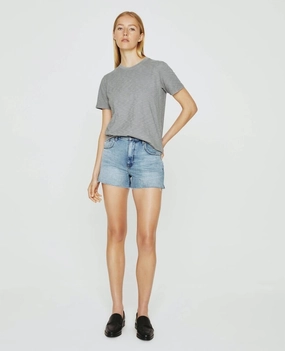 Blazer AG Jeans Hailey Shorts Womens 31 Blue Denim Cotton Blend Cutoff Boyfriend JDM268