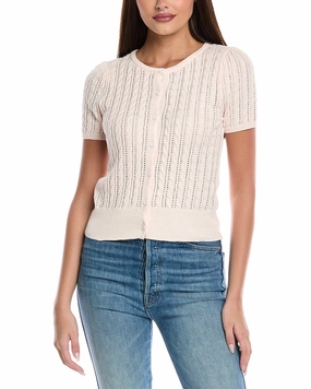 Eco Conscious Processing Sustainable Yarn Design History Button Front Linen-Blend Cardigan