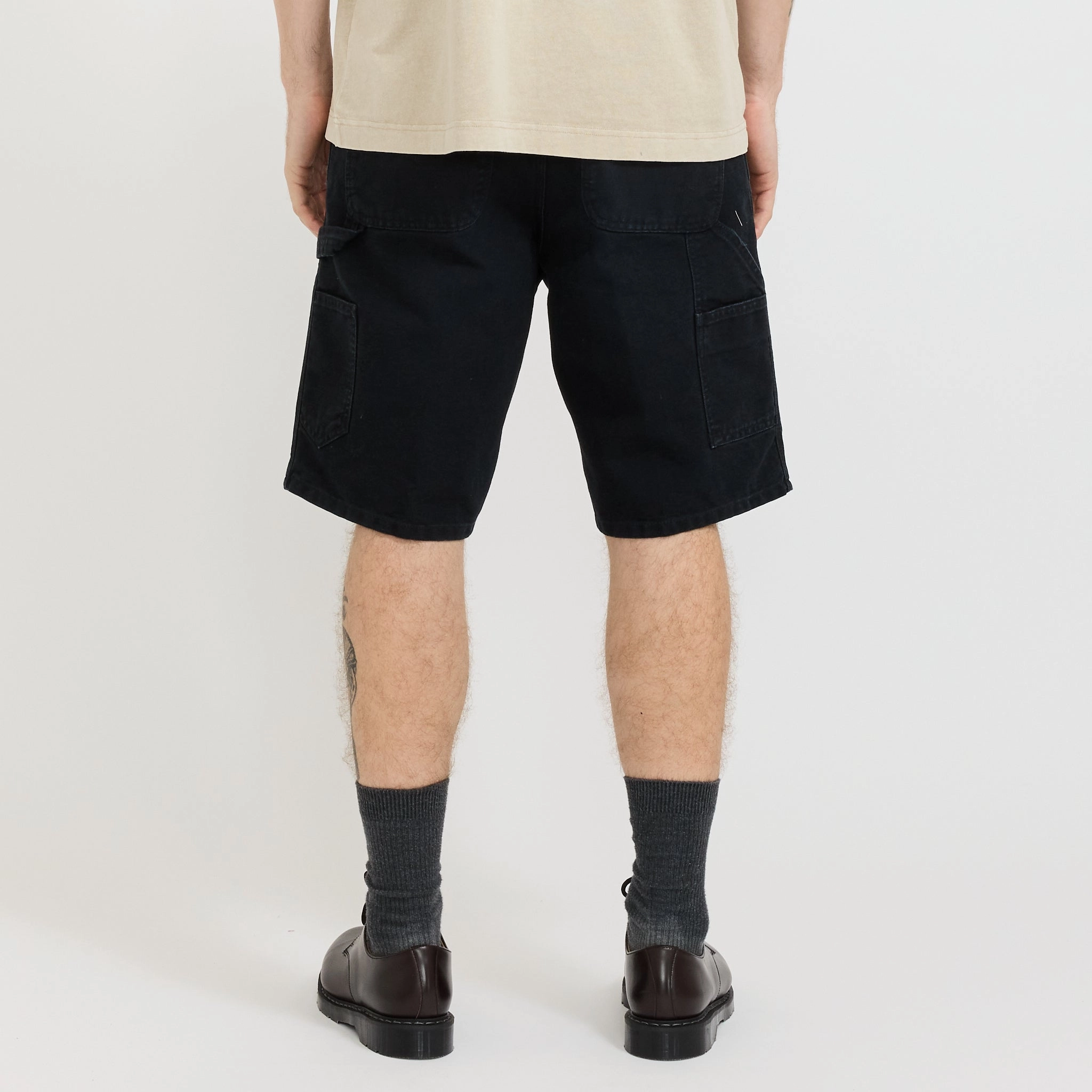 Single Knee Short Black Lounge Fit