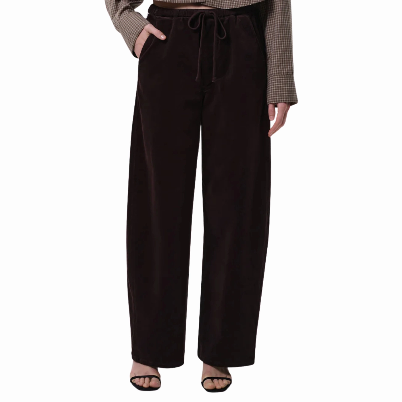 Aurora Pull On Corduroy Dark Brown Soft Date Night Street Fashion