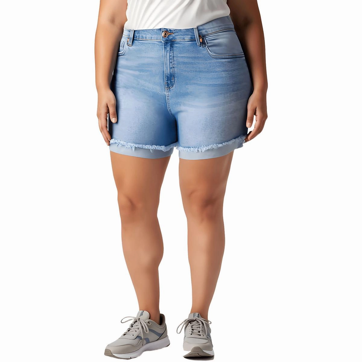 yoga clothing Day Trip Wear Womens Cuffed Denim Denim Shorts